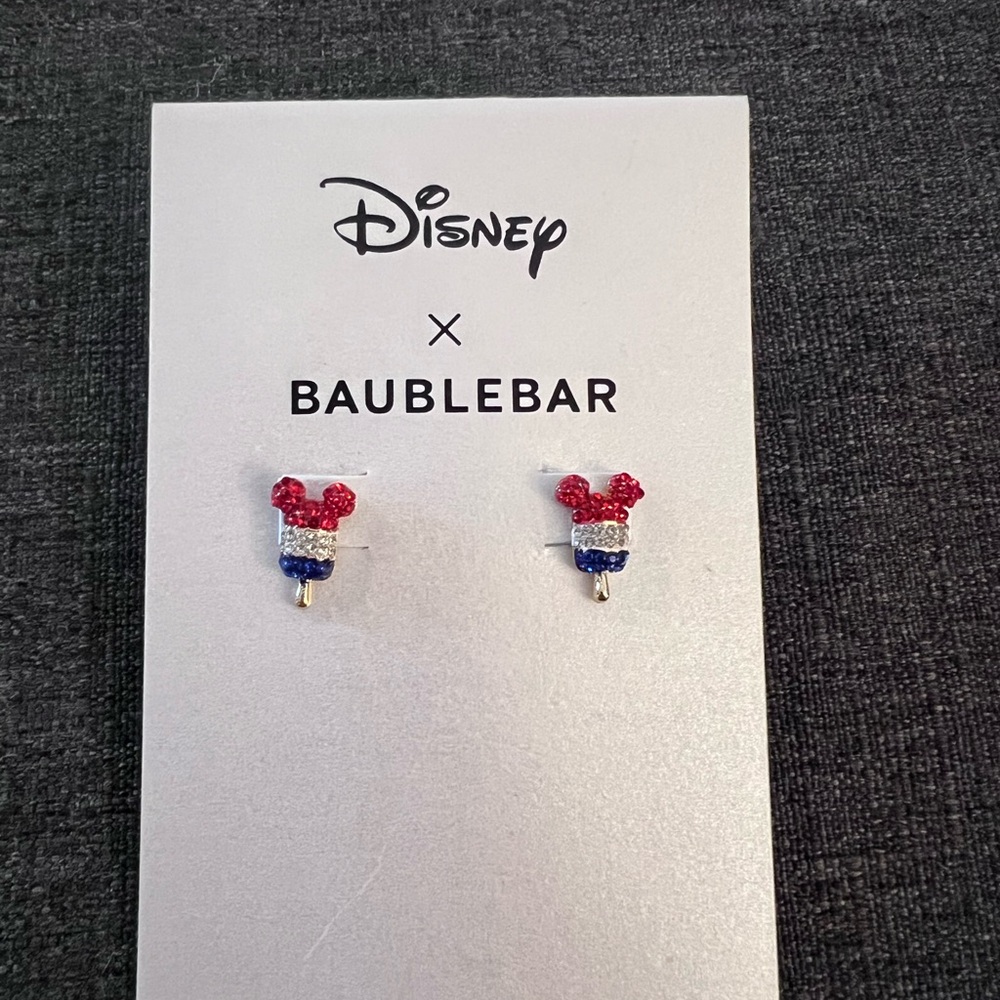 Baublebar x Disney Red and Blue Mickey Earrings